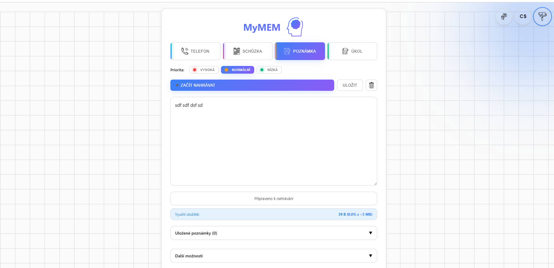 MyMEM - Screenshot